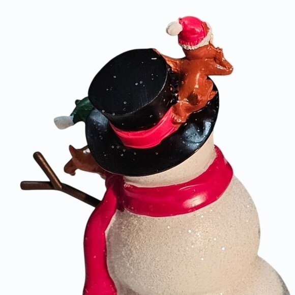 St. Nicholas Square Disney Pluto with Snowman Holiday Christmas Village - Picture 7 of 9